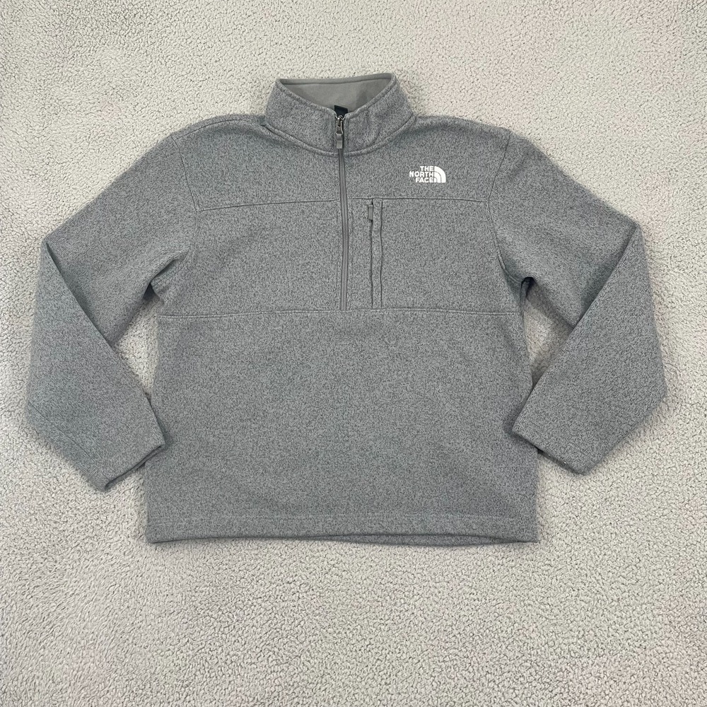 The North Face Leo Gordon Lyon 1/4 Zip Men L Gray Fleece Outdoor Hiking Pullover